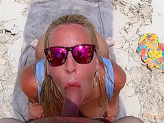 I Drenched Her In Cum On The Beach