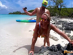 I Drenched Her In Cum On The Beach