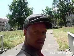 German Babe Is Wearing Glasses While Giving Blowjobs To