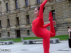 Flexible Statue In Front Of The Court - Watch4Fetish