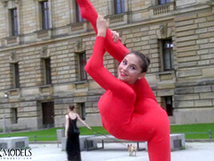 Flexible Statue In Front Of The Court - Watch4Fetish