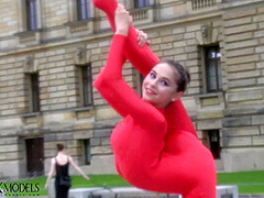 Flexible Statue In Front Of The Court - Watch4Fetish