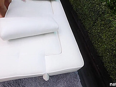 1080p Ava With Shaved Pussy Fucking Two Big Cocks For Cream