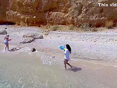 Playing At The Beach