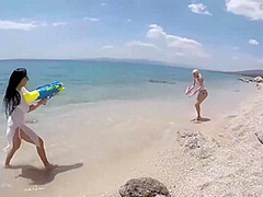 Playing At The Beach