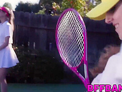 Brunette Tennis Babes Fed Jizz Pov After Hardcore Foursome