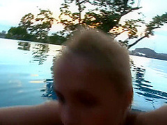 Private Pool Party - Sasha Blonde And Sasha Blonnde