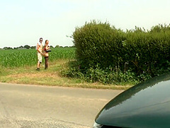 French Black Stockings Slut Wants To Fuck Big Cock Outdoor