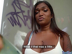 Black POV amateur babe fucked outdoor ***after casting