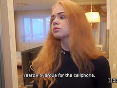 Cunning Guy Fucks Shaved Pussy Of Red Haired Cutie F