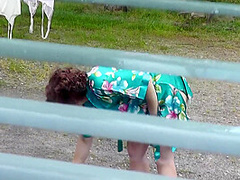 Milf Naked In Public. Voyeur. Frinas Husband Peeps In Window Like In House Yard Her Pregnant Sister Dries Clothes In Bathrobe No Bra And Panties. Public Nudity. Outdoors Pov 11 Min