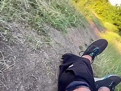 Horny Tall Brunette Girl Pissing Before Rough Riding And Giant Pussy Creampie