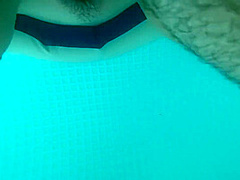 In The Swimming Pool With Cum On Ass
