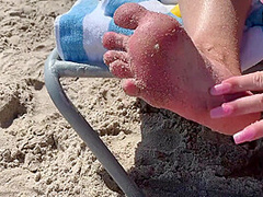 Blonde Babe Fucking On Public Beach With Kelley Cabbana