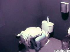 Public piss slut mastrubates in solo session