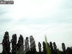***lesbian teens enjoy outdoor rimming and toying