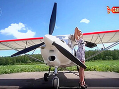 Katrin - Photoshoot Sport Plane