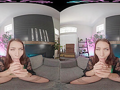 Busty brunette wants to suck and ride your cock in VR