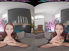 Busty brunette wants to suck and ride your cock in VR
