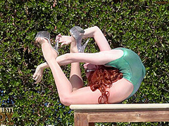 Girl In A Green Bodysuit Suit - Watch4Fetish