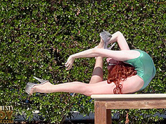 Girl In A Green Bodysuit Suit - Watch4Fetish
