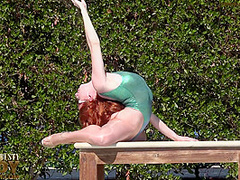 Girl In A Green Bodysuit Suit - Watch4Fetish