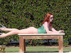 Girl In A Green Bodysuit Suit - Watch4Fetish