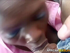 White ranchers pick up black African maid she sucks cock the ride
