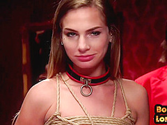 BDSM obedient babes enjoy IR anal orgy after casting