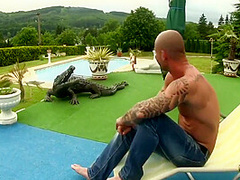 A Horny Sexy Blonde Whore Gets Her Pussy And Ass Pounded By