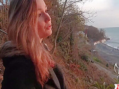 Lana Red - Slut Sucked Strangers Big Dick At Sunset By The Sea And Swallowed Cum - Treason On Outdoor
