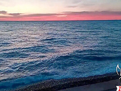 Lana Red - Slut Sucked Strangers Big Dick At Sunset By The Sea And Swallowed Cum - Treason On Outdoor