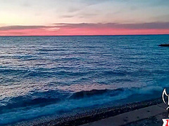 Lana Red - Slut Sucked Strangers Big Dick At Sunset By The Sea And Swallowed Cum - Treason On Outdoor