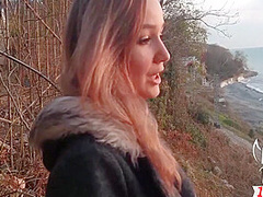 Lana Red - Slut Sucked Strangers Big Dick At Sunset By The Sea And Swallowed Cum - Treason On Outdoor