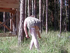 Squirting Mature Slut Masturbating In The Woods - MatureNL