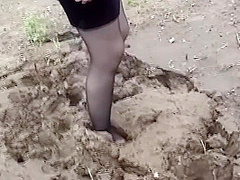 Charm Of Sodden Pantyhose High-heels