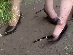 Charm Of Sodden Pantyhose High-heels