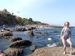 Flexible Beauty On The Beach - Watch4Fetish