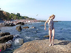 Flexible Beauty On The Beach - Watch4Fetish