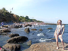 Flexible Beauty On The Beach - Watch4Fetish