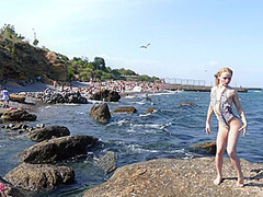 Flexible Beauty On The Beach - Watch4Fetish