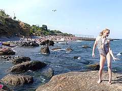 Flexible Beauty On The Beach - Watch4Fetish