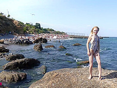 Flexible Beauty On The Beach - Watch4Fetish