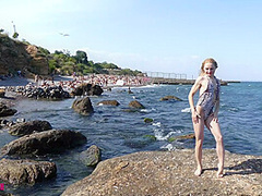 Flexible Beauty On The Beach - Watch4Fetish