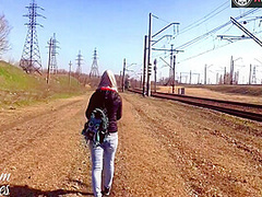 Public Creampie Under A Scary Bridge