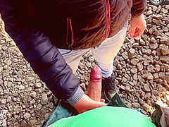 Public Creampie Under A Scary Bridge