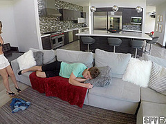 Step-Sister Curious About Step-Brother's Cock - SpyFam