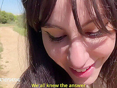 Cable Car Ride In Madrid With A Busty Hot Brunette Ends With Blowjob