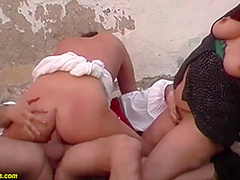 Outdoor Anal Orgy At The Family Farm