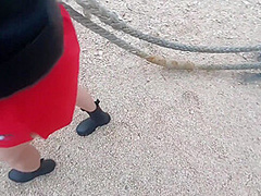 Peeing And Creampie On Rainy Day At The Beach
